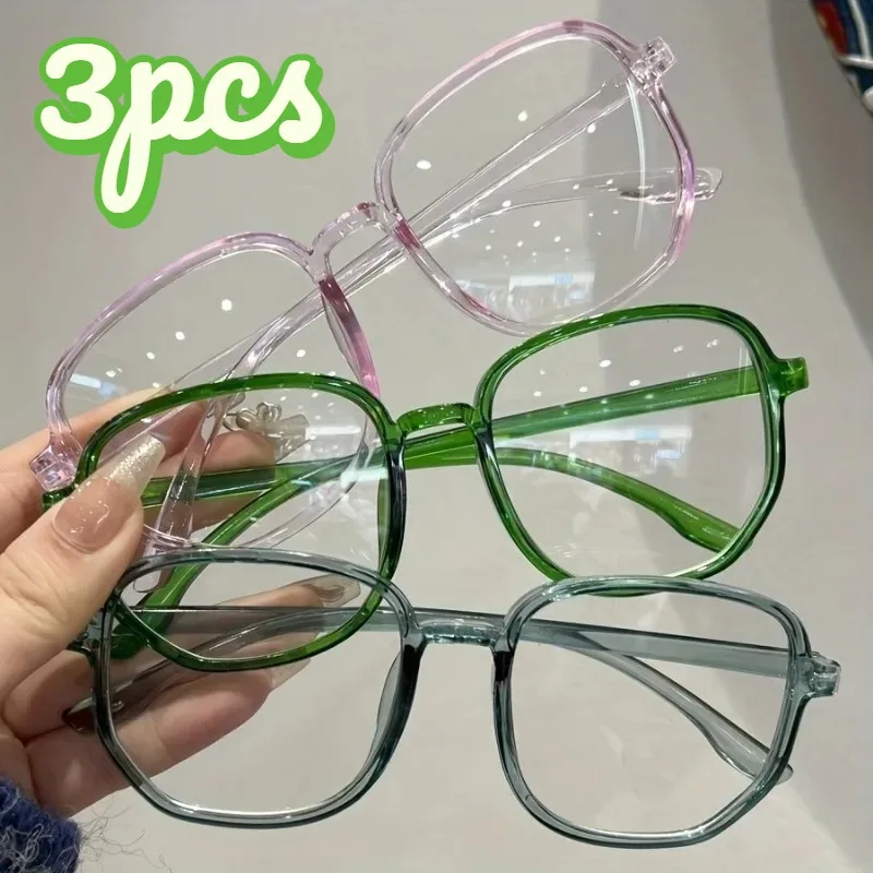 2/3/6pcs Stylish Large Rim Decor Glasses Ideal for Street Style Outfits & Party Accessories
