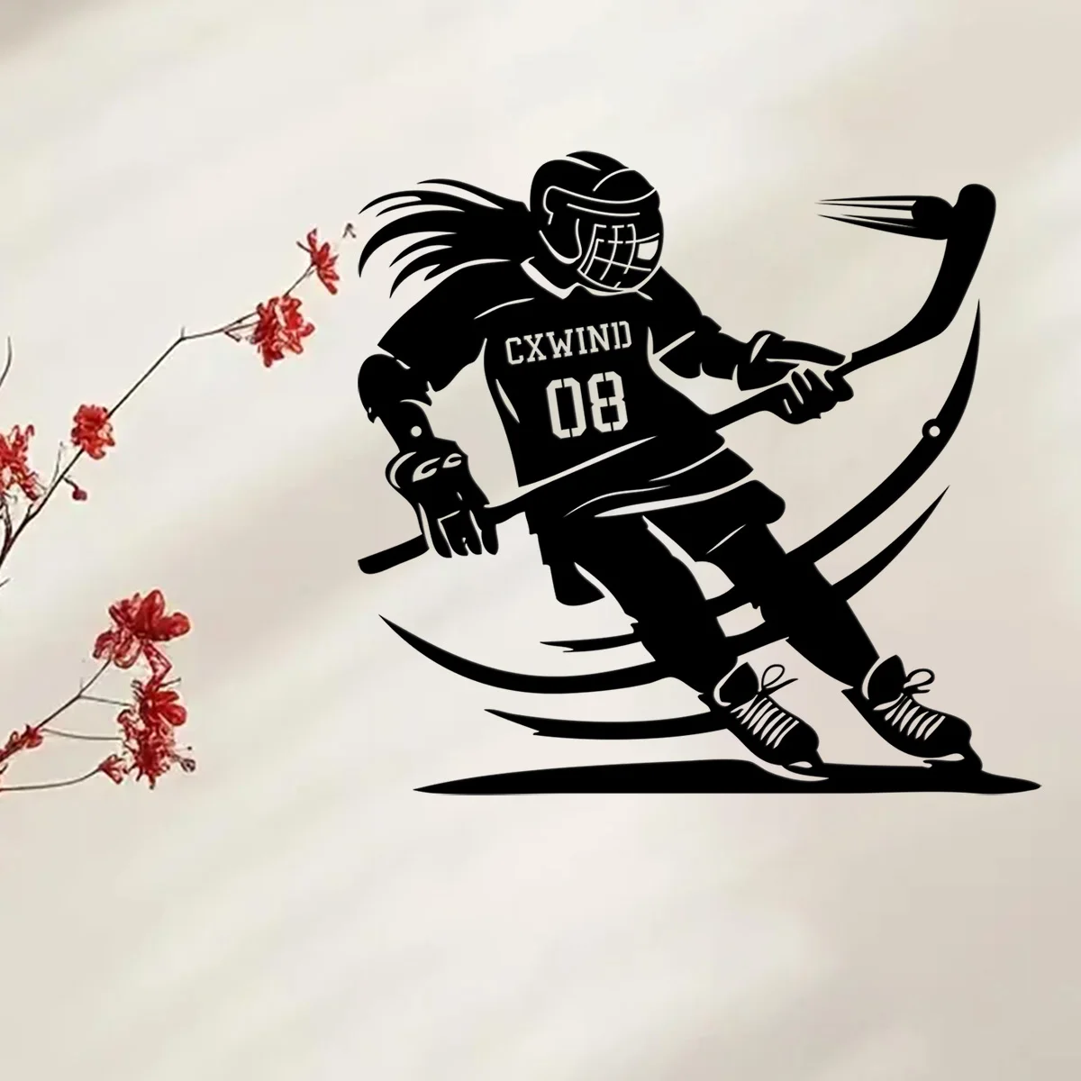 

Custom Personalized Hockey Player Name Sign, Female Ice Hockey Metal Sign, Female Hockey Sign, Gift for Hockey Player