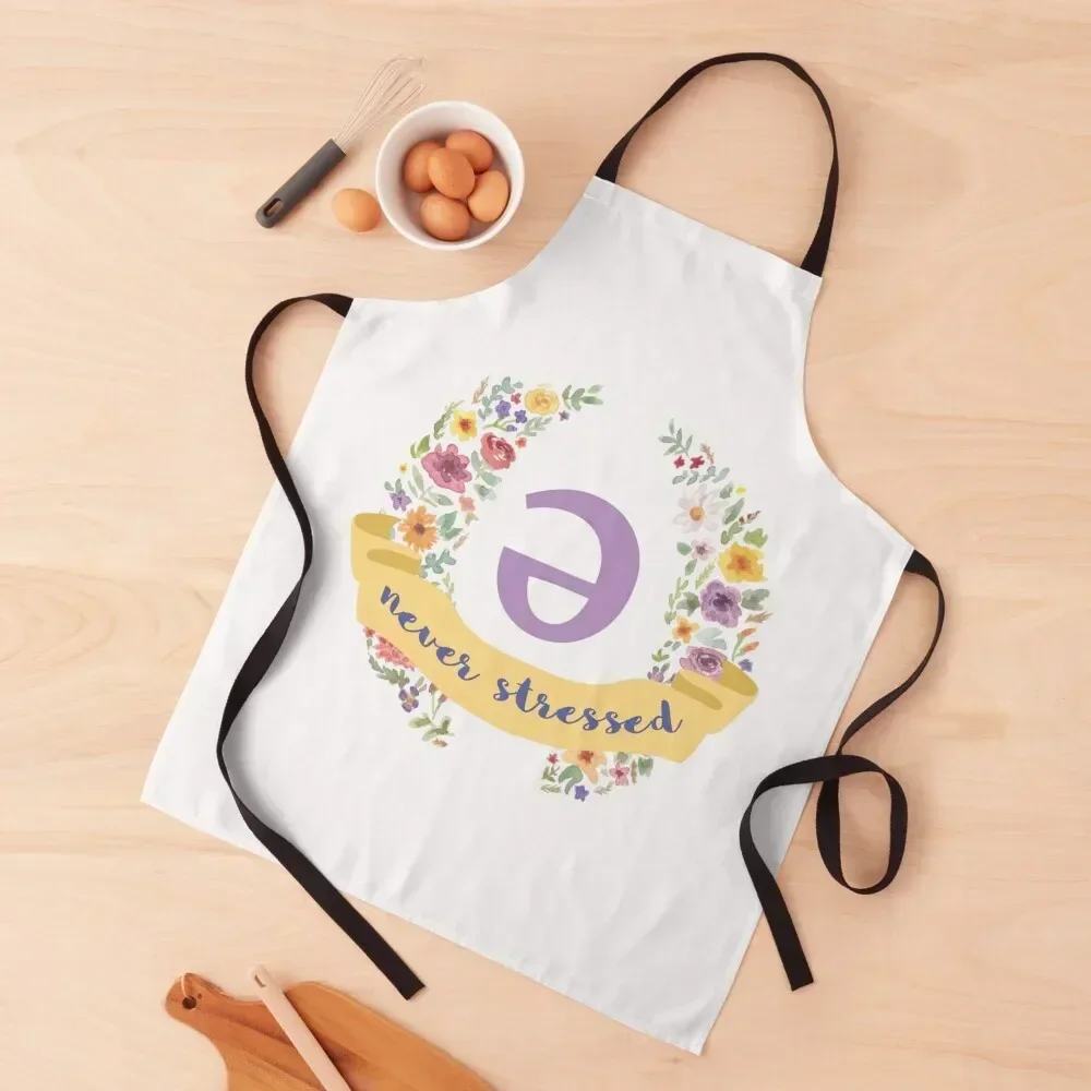 

Schwa (never stressed) Floral Apron manicurist New year's Waterproof Kitchen Woman House Things For Home And Kitchen Apron