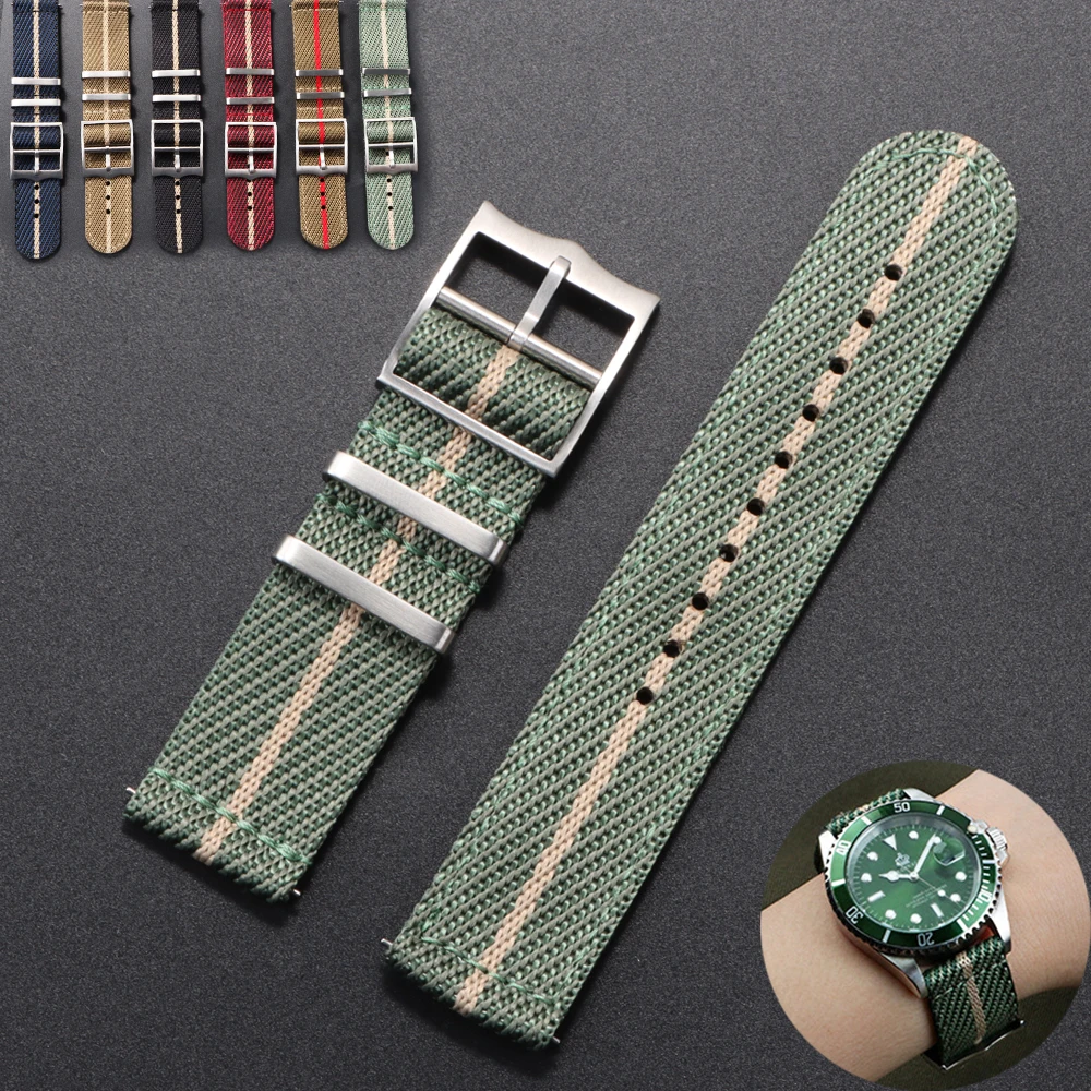 Nylon Strap for Tudor for Omega 20mm 22mm Fabric Band for Seiko Men Military Sport Quick Release Watchband Woven Canvas Bracelet