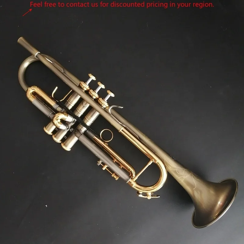 Reverse Leadpipe Trumpet Double Color Surface Professional Bb Trumpet