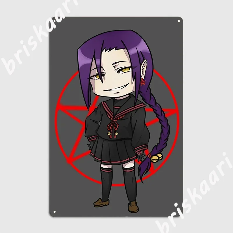 Magane Chikujoin Chibi Metal Sign Cinema Kitchen Poster Kitchen Decoration Tin Sign Poster