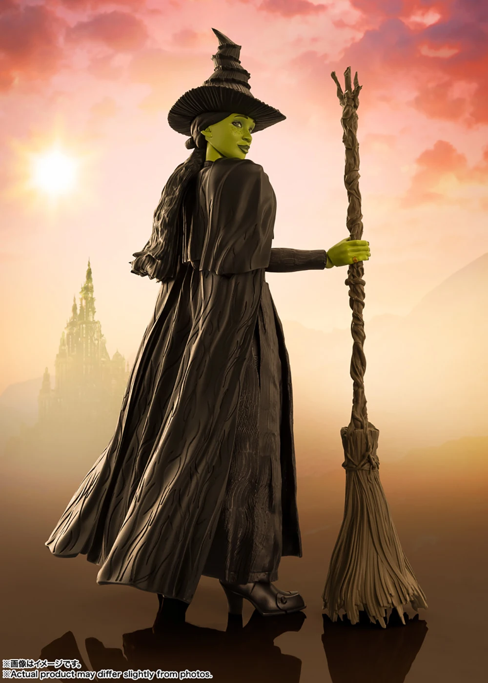 In Stock Bandai S.H.Figuarts Wicked Elphaba 135mm Action Figure Collection Model Kit Toy with Broom Hat Cape Gift for Fans
