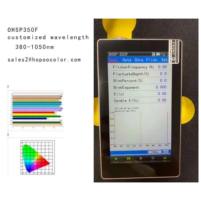 

-Нм индивидуальный спектрометр OHSP350F фотометр индекс мерцания (%)