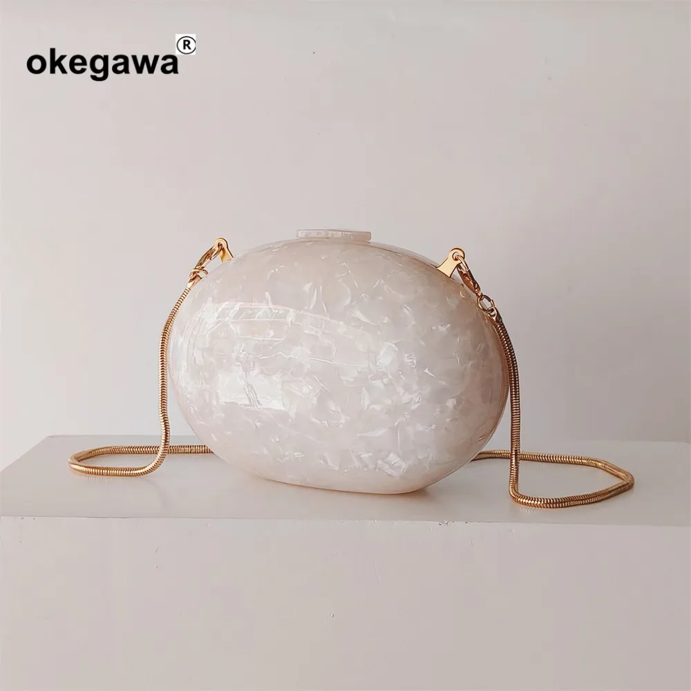 Crossbody Shoulder Woman Luxury Designer Handbag Dresses Handbag Woman Acrylic Oval Box Women Purses Handbags Shopping Bag