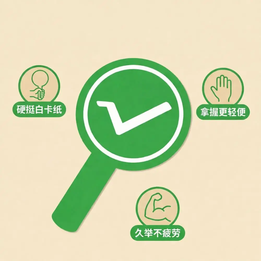 Portable Double Sided Handheld Prop For Video Creation Live Scoring Paddle Creative Round Sign Board Interaction Answer Tool