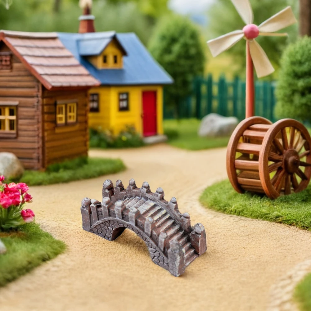 

6 Pcs Micro Landscape Ornament Miniature Arch Bridge Manual Resin Decor Chinese Model