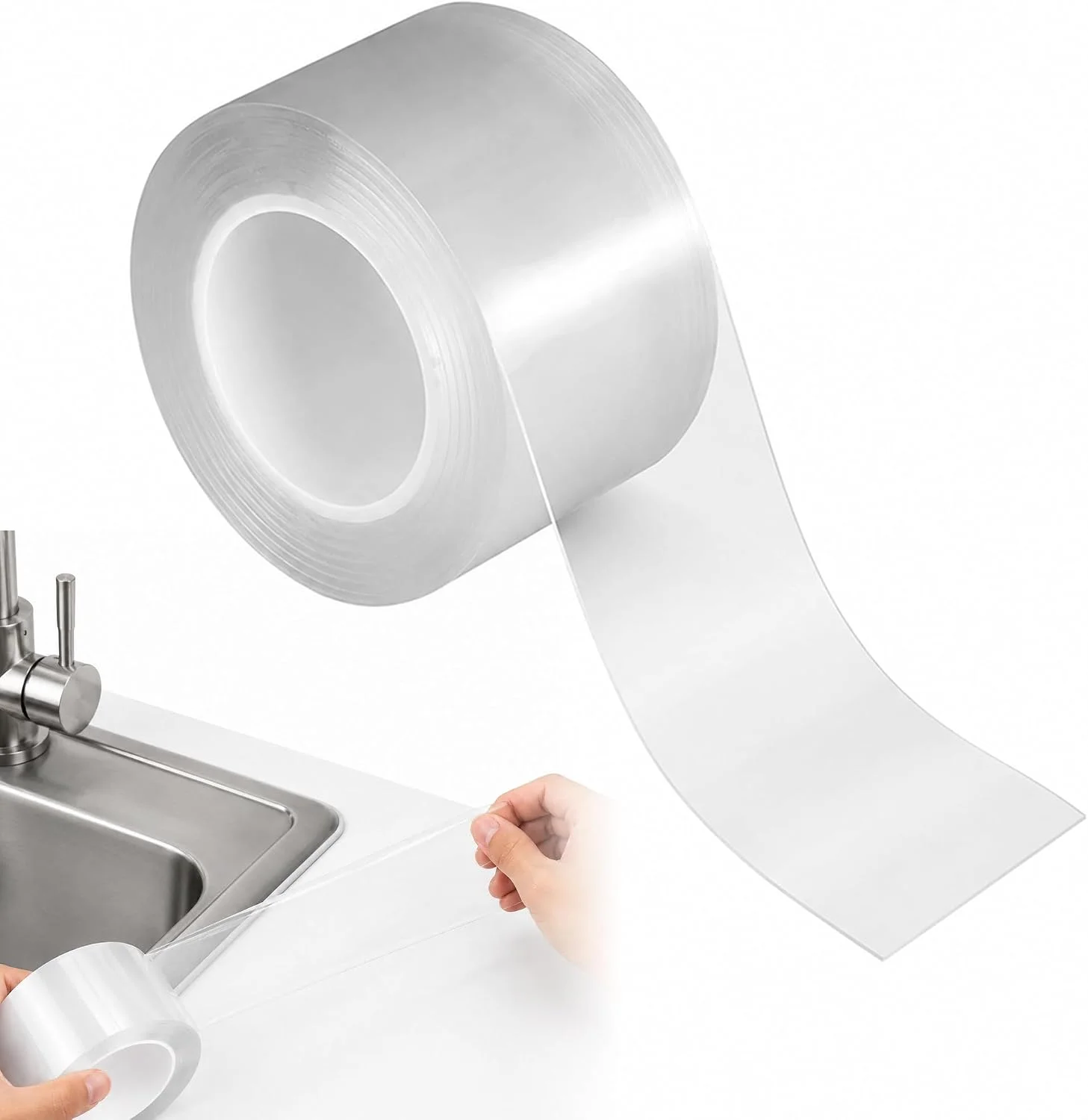 Kitchen Tape Anti‑Mildew Transparent No Trace Acrylic Kitchen Sink Stovetop Bathroom Seam Strong Self‑Adhesive Tape