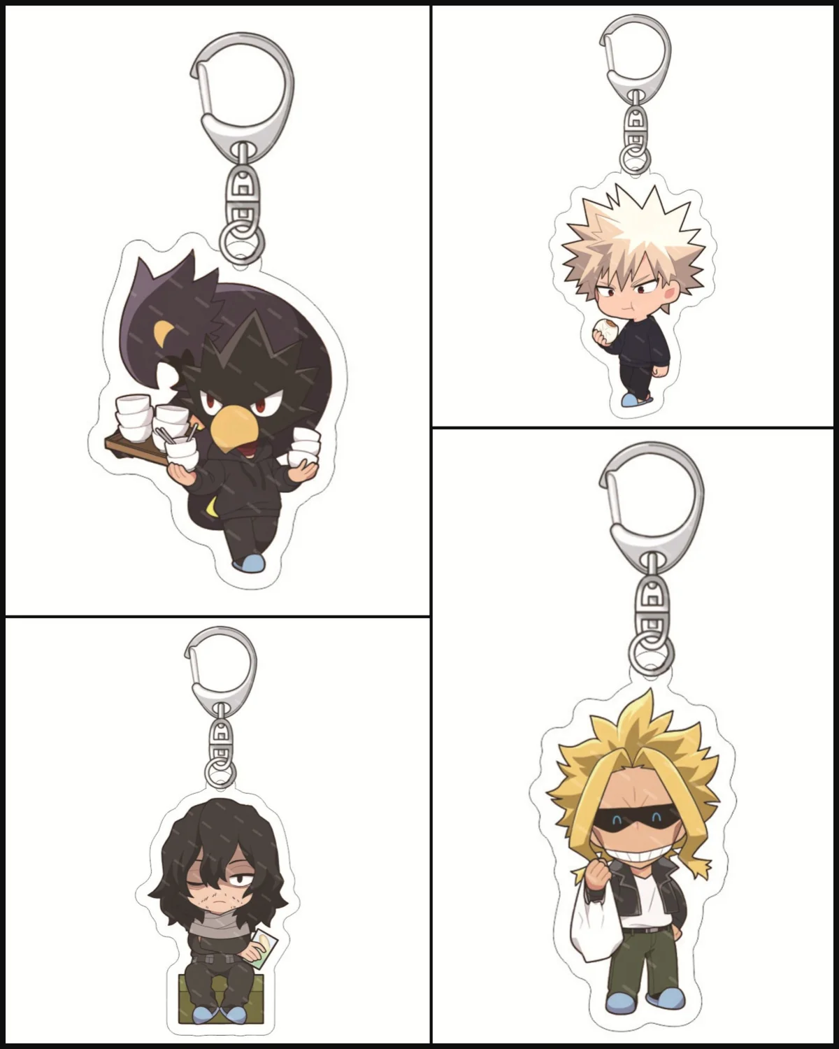 Anime My Hero Academia chain Cartoon Characters Acrylic Pendant Keyring Jewelry Key Ring Acrylic Pendant  friend Toy Gift