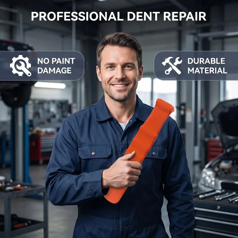 PU Protection Board Paint-less Dent Repair Tool Stainless Steel Car Dent Repair Tools Tapper Hammer Backing plate 4