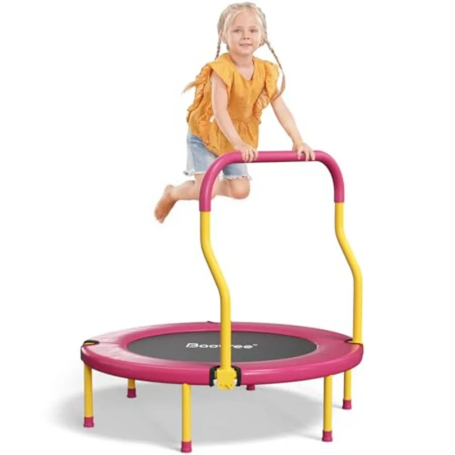 36 Inch Trampoline With Foam Handle For Toddlers Use Polyethylene Mat Blue Color High Safety And Stability