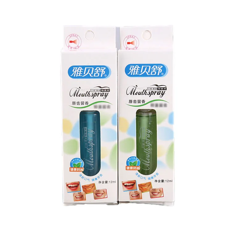 2Pcs 12ml Portable Breath Freshener Mouth Spray For Adults Smoke Bad Breath Odor Removal Oral Hygiene Spray Mint + Lime Flavor