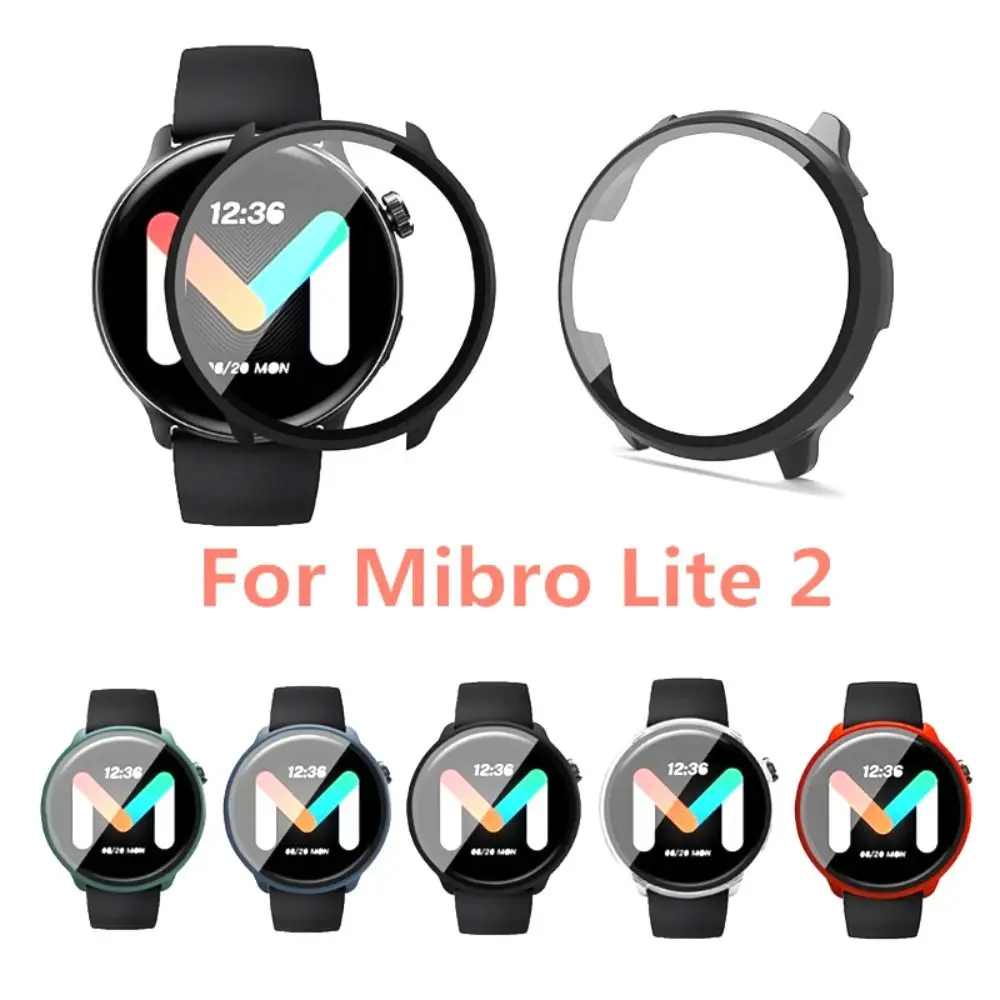 حافظة حماية جديدة من البولي كربونات + غطاء كامل واقي شاشة ذكي ملحقات الساعة غطاء شل لهاتف Mibro Lite 2