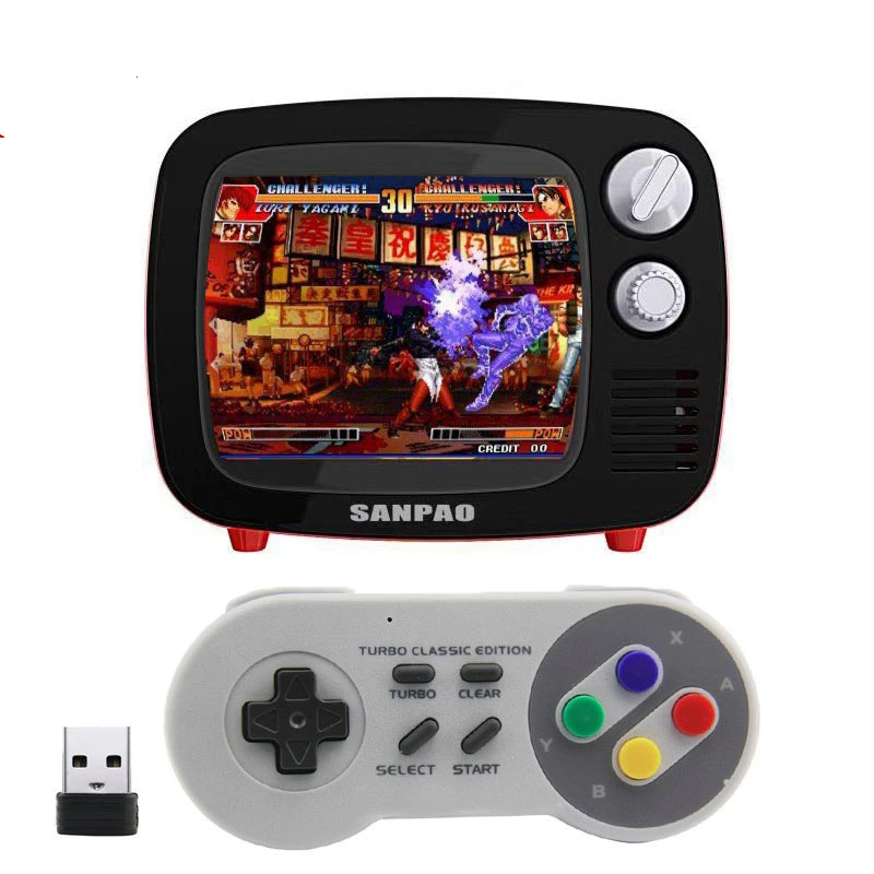 Imagem -05 - Três-tiro Retro tv Android Game Console tv Nostálgico tv de 3.5 Polegadas Mini tv Portátil