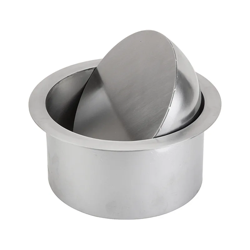 

Countertop embedded trash can cover 304 stainless steel flip