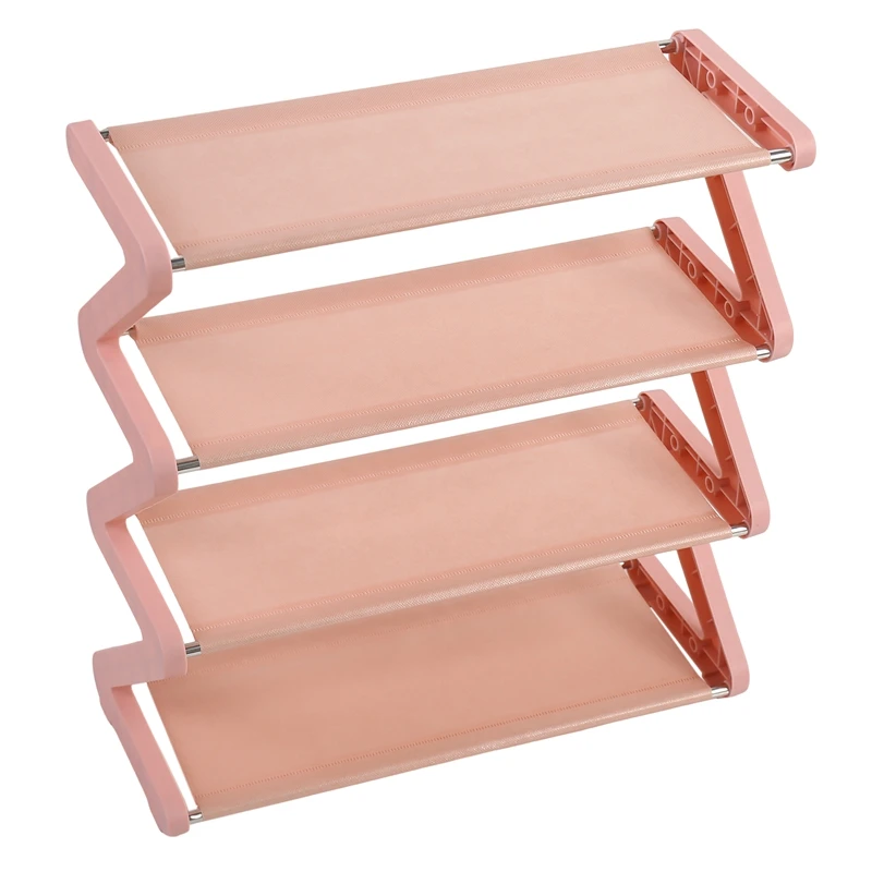 Simple Household Shoe Storage Artifact Z-Shaped Shoe Rack, Cute Shoe Rack Multi-Layer Assembly Shoe Rack