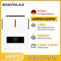 ECGSOLAX 4200W 6200W Hybrid Solar Inverter 120A Built-in MPPT Solar Controller 24VDC Off-Grid Inverter Charger Pure Sine Wave
