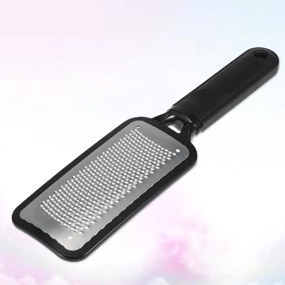 Premium Stainless Steel Double Sided Foot File Callus Remover Pedicure Exfoliator for Dry Cracked Heels Foot Black