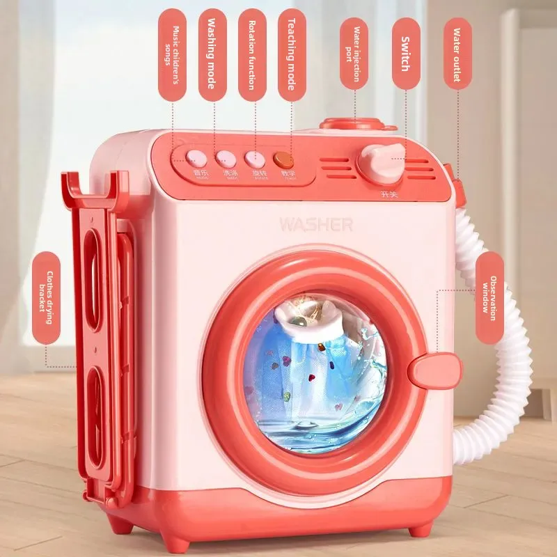 Mini Cleaning Toy Set Simulation Small Household Appliances Series Small Washing Machine Cleaner Play House Doll Set