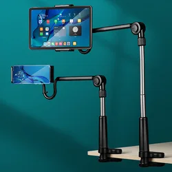 Universal Lange Arm Tablet Stand Houder Voor Ipad Pro Air Mini Galaxy Tab Xiaomi Lenovo 4-13Inch Mount tablet Telefoon Houder Voor Bed