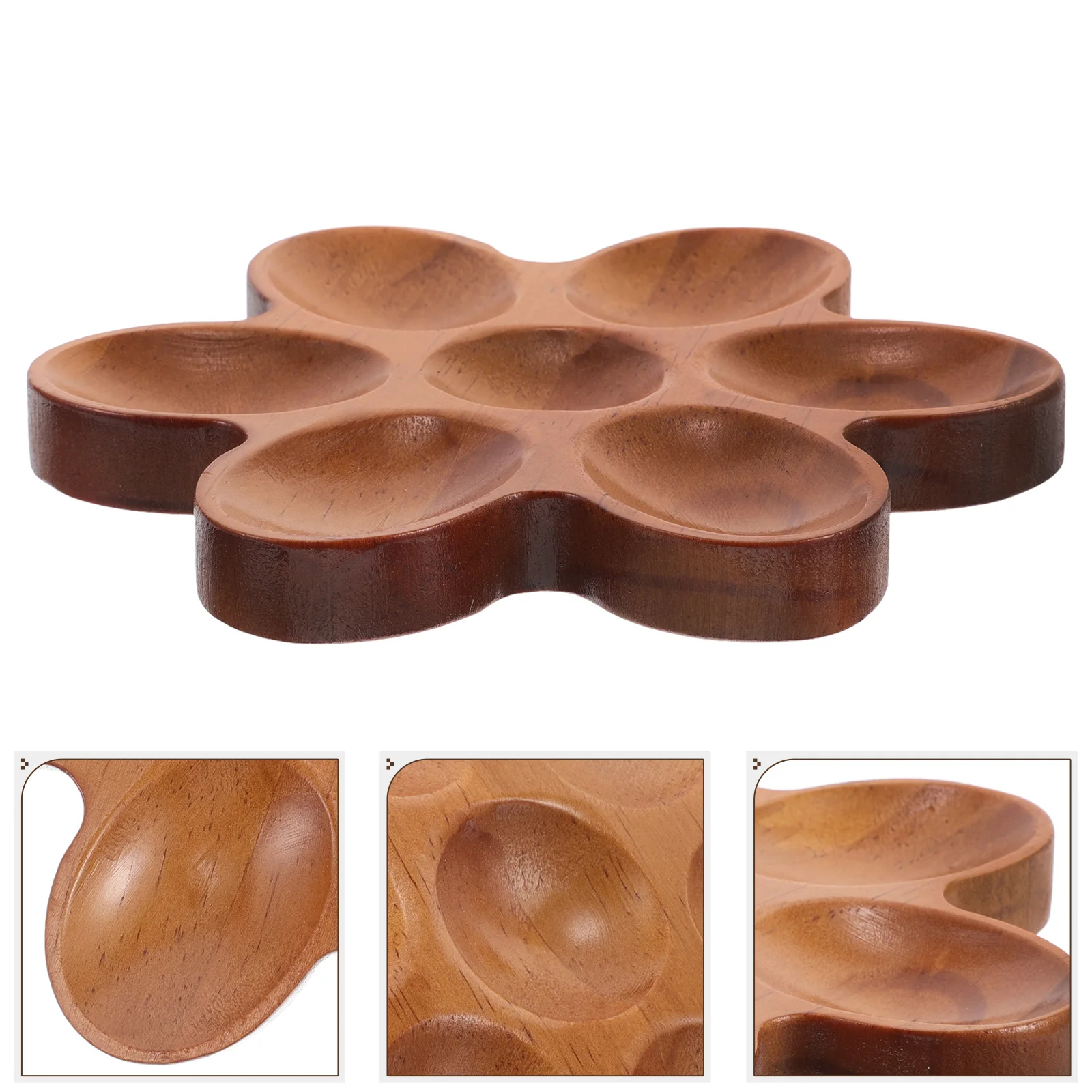 Wooden Egg Tray Holder Fresh Eggs Storage Stand Countertop Pop Creative Platter Chicken