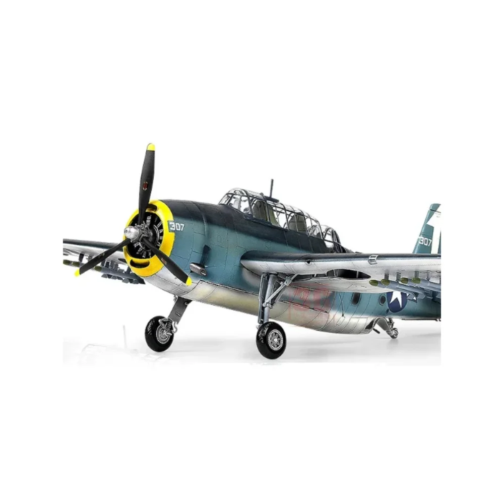 Academy Assembled Aircraft Model Kit 12285 1/48 USS TBM-3 Avenger torpedo aircraft