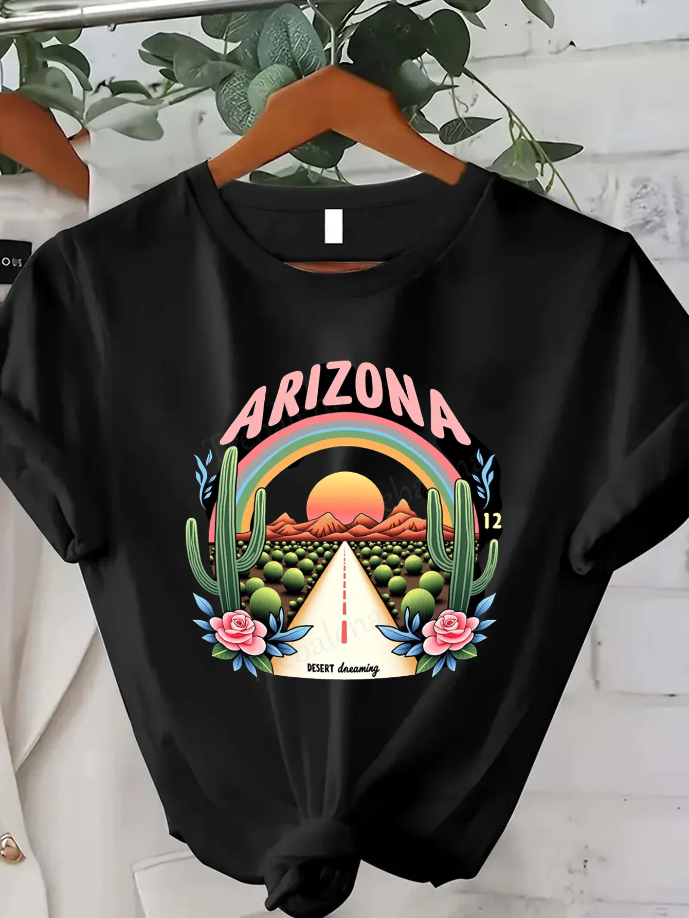 

Женская футболка Arizona Desert Dreaming Rainbow Cactus Футболка для женщин