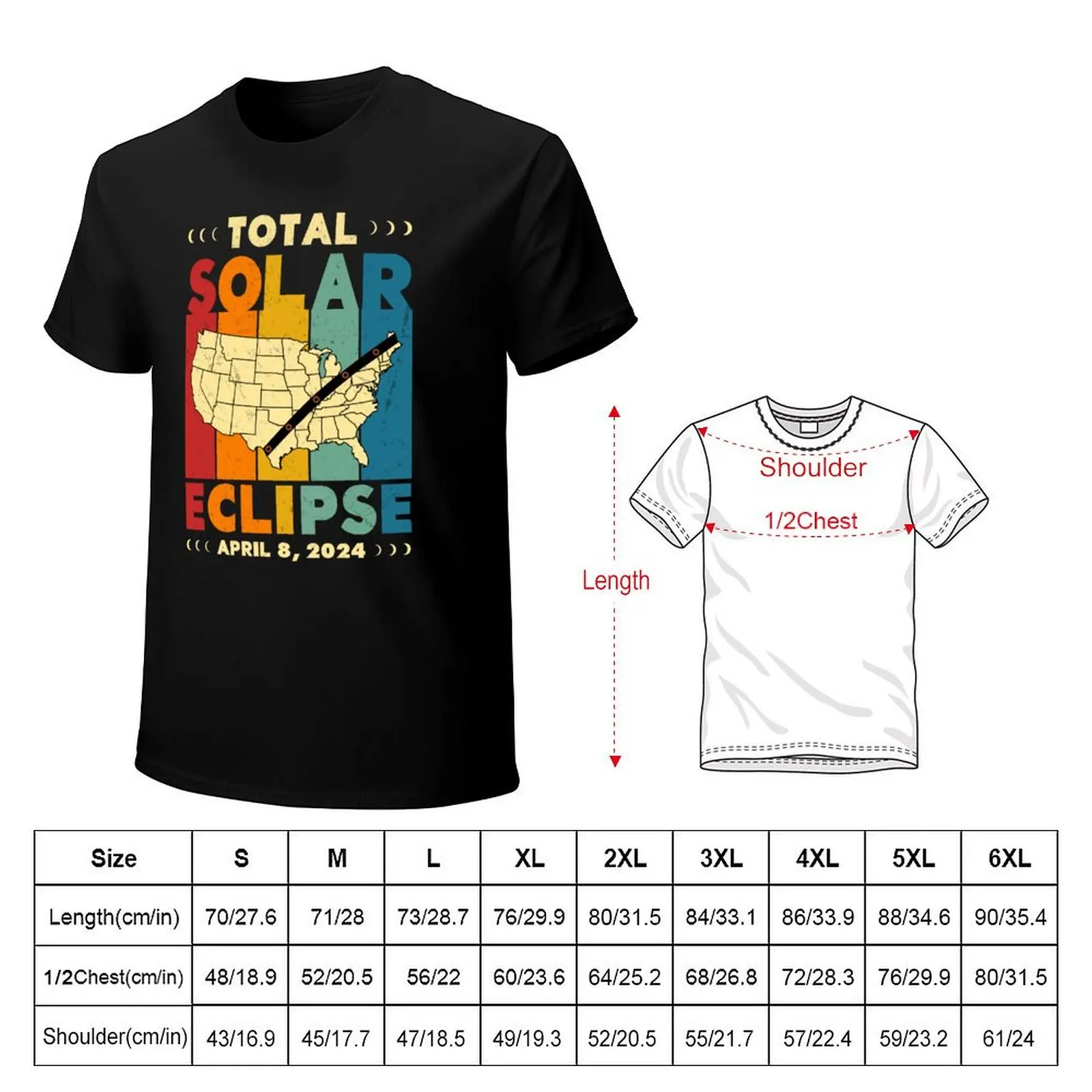 Total Solar Eclipse 2024 T-Shirt Simple Graphic Design T-Shirt