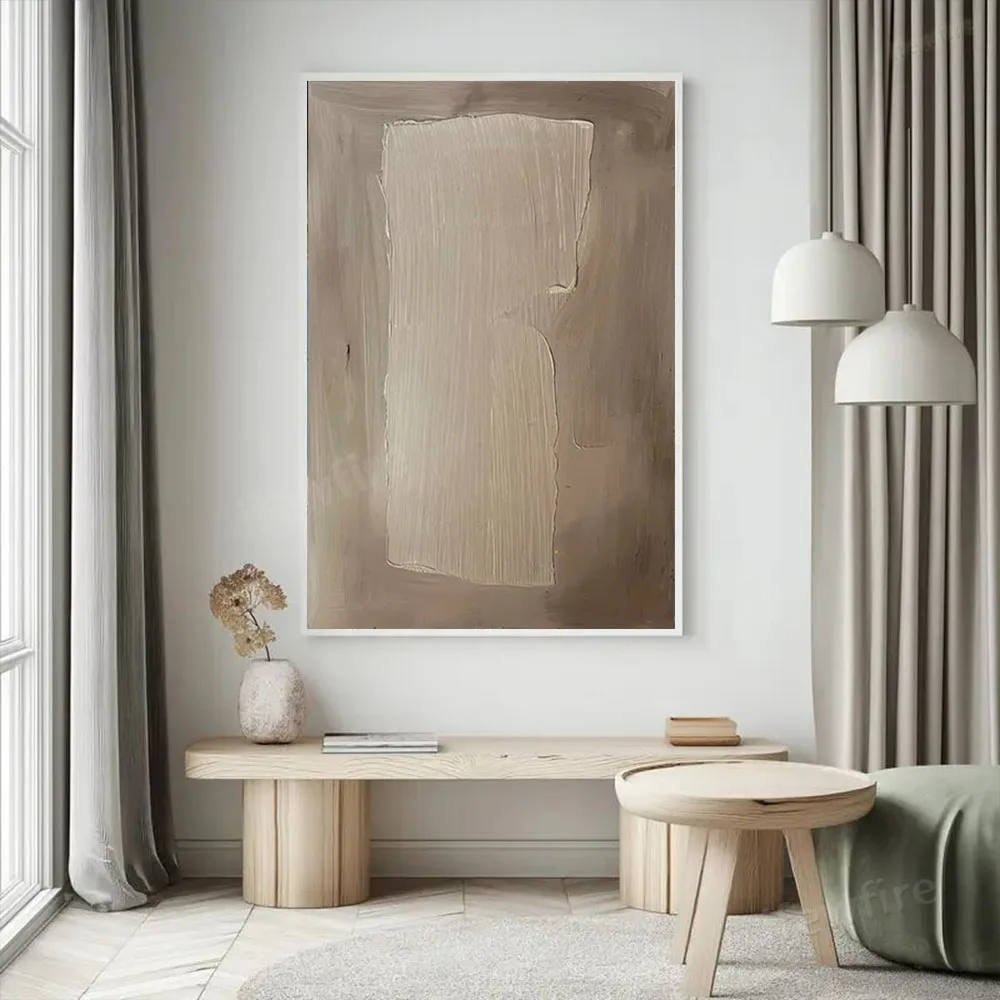 

Nordic Light Luxury Abstract Indoor Hang Painting Handmade Canvas Oil Paintings Warm Color Wall Decor Art Mural For Living Room