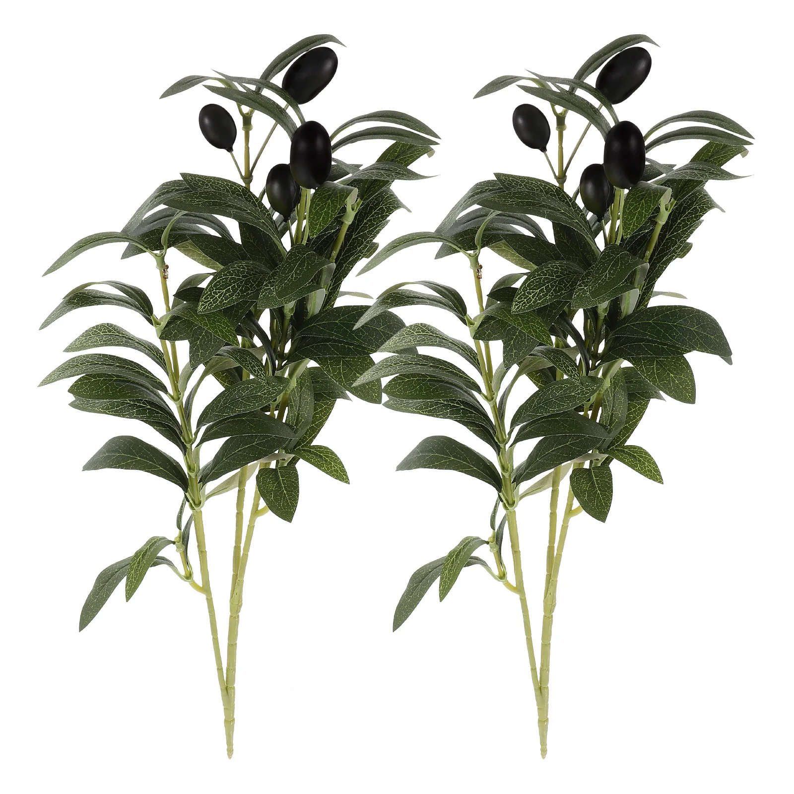 

2Pcs Simulated Olive Branches Artificial Faux Olive Stems for Home Decor Office Wedding Greenery Stems for Vase Fake Plant Decor