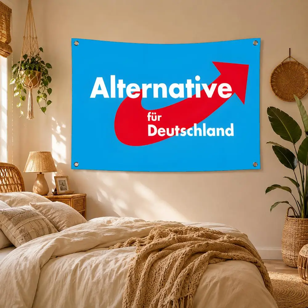 AfD Political Wall Hanging Flags Flag Soft skin-friendly Durable Tapestry Outdoor  Flaga  party Home bedroom Decoration