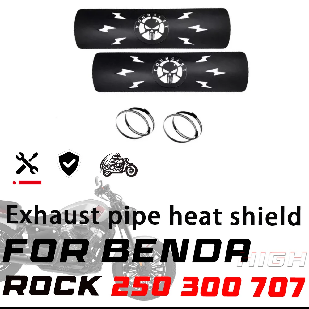 Auspuff-Hitzeschutz gegen Verbrennungen für Benda Rock 250 ROCK 300 ROCK707