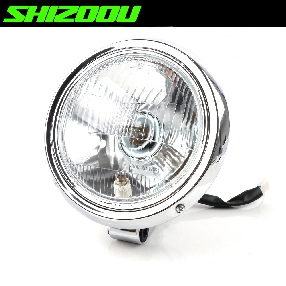 Farol Cromado para Motocicleta, Luz Frontal para Harley 883, HONDA Steed VLX 400/600, Shadow 600, Magna 250/600/750, CA 250 CA250
