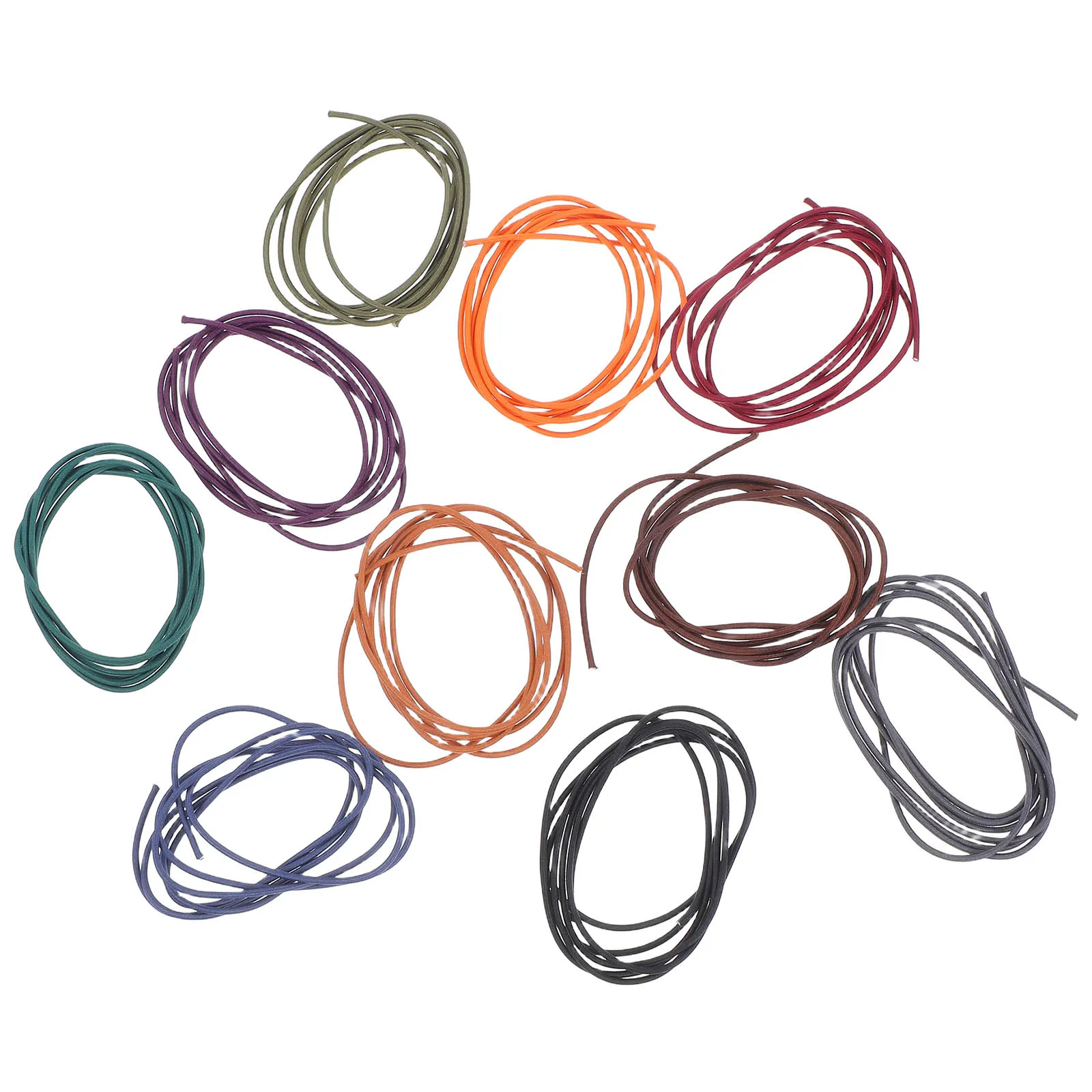 10 Stück Nylonseil-Bindungsbänder, elastische Stretchschnur für Reisende, Notebook, Tagebuch, Planer, sicherer Riemen, Befestigungswickel