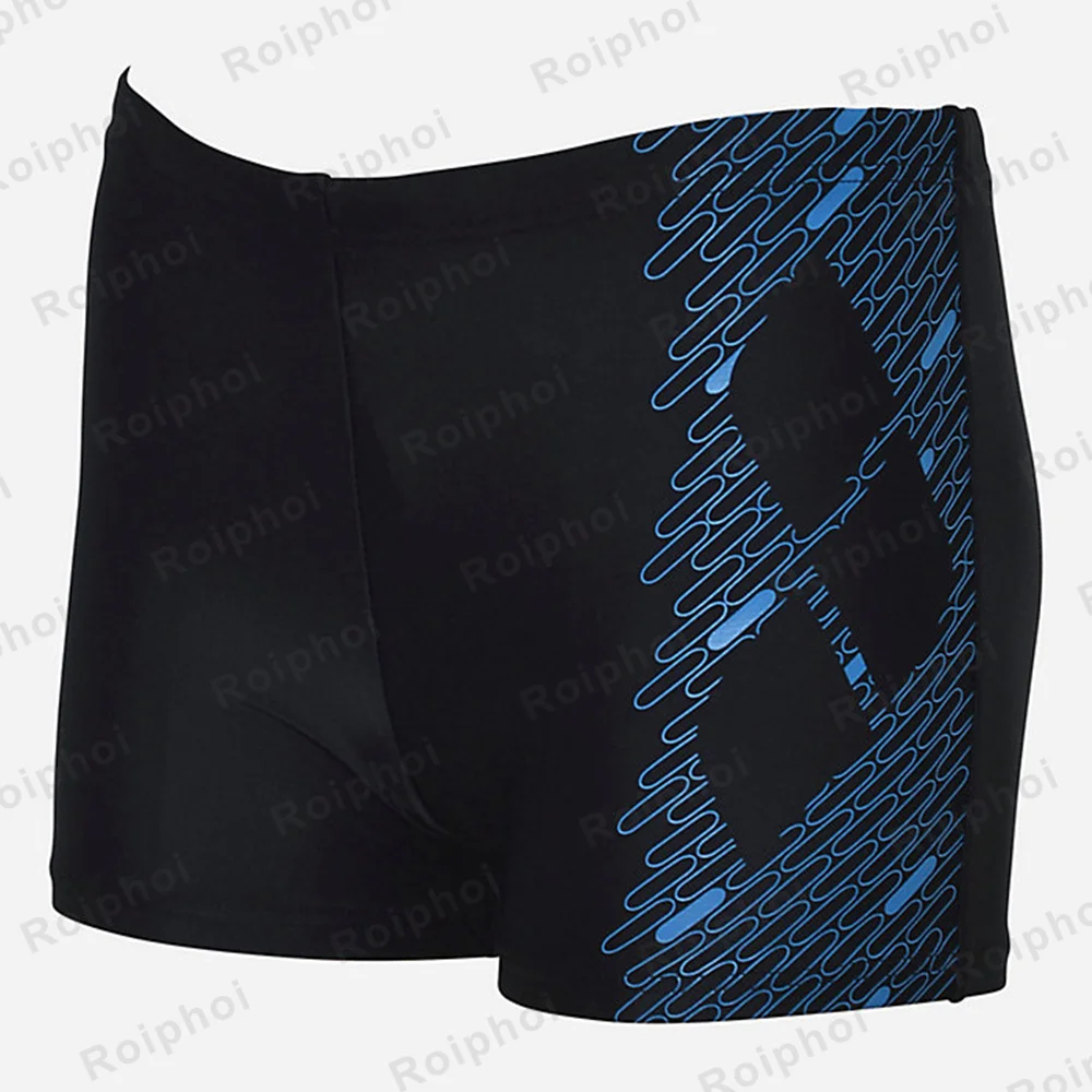 Mens Square Leg Athletic Swim Jammers Durable Training Splice Team Swimsuit Men Swimming Trunks Neon Size Xs-2xl