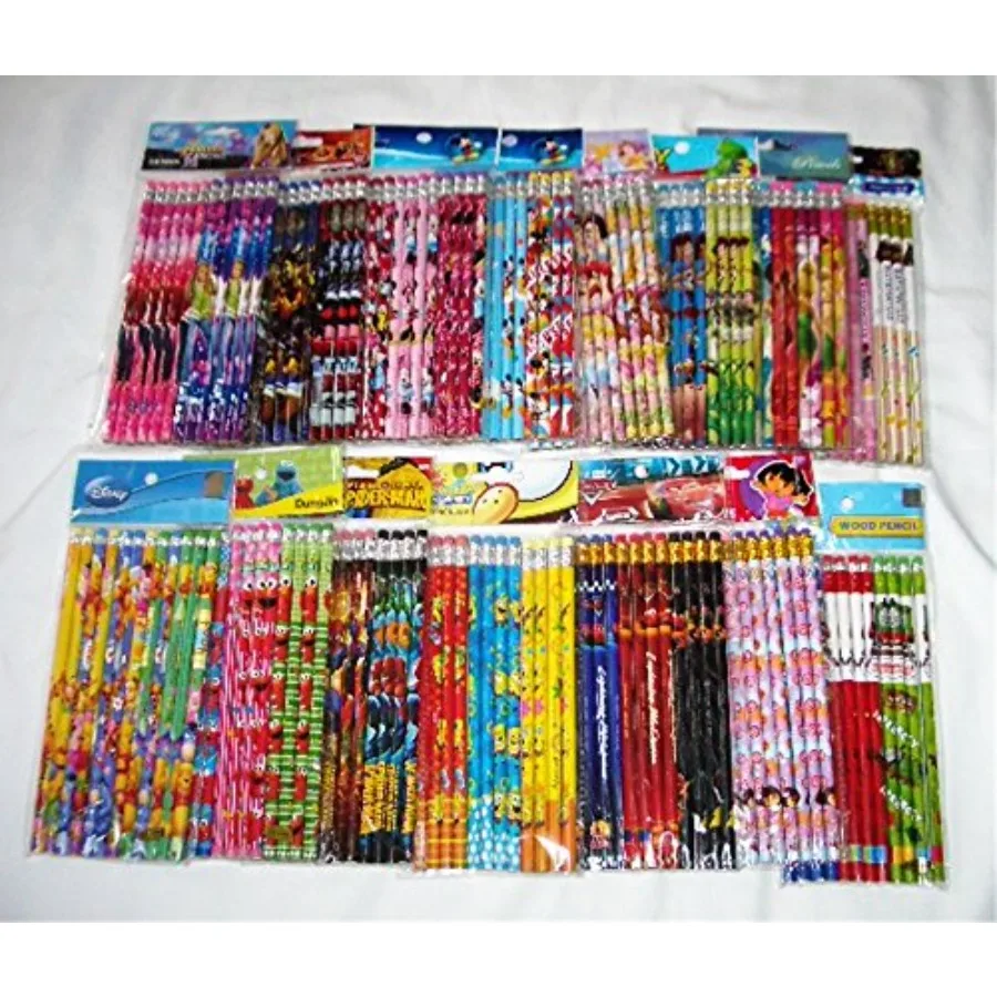 

120 pcs Cartoon Character Licensed Wooden Pencil School Party Bag Fillers