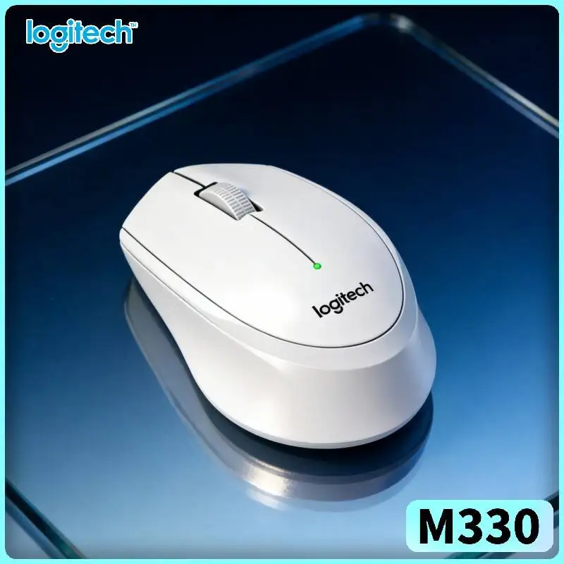 Logitech M330 Wireless Silent Mouse Ergonomic Design 2.4G Cordless Deep Clean for Laptop PC Mac Workbench Mat