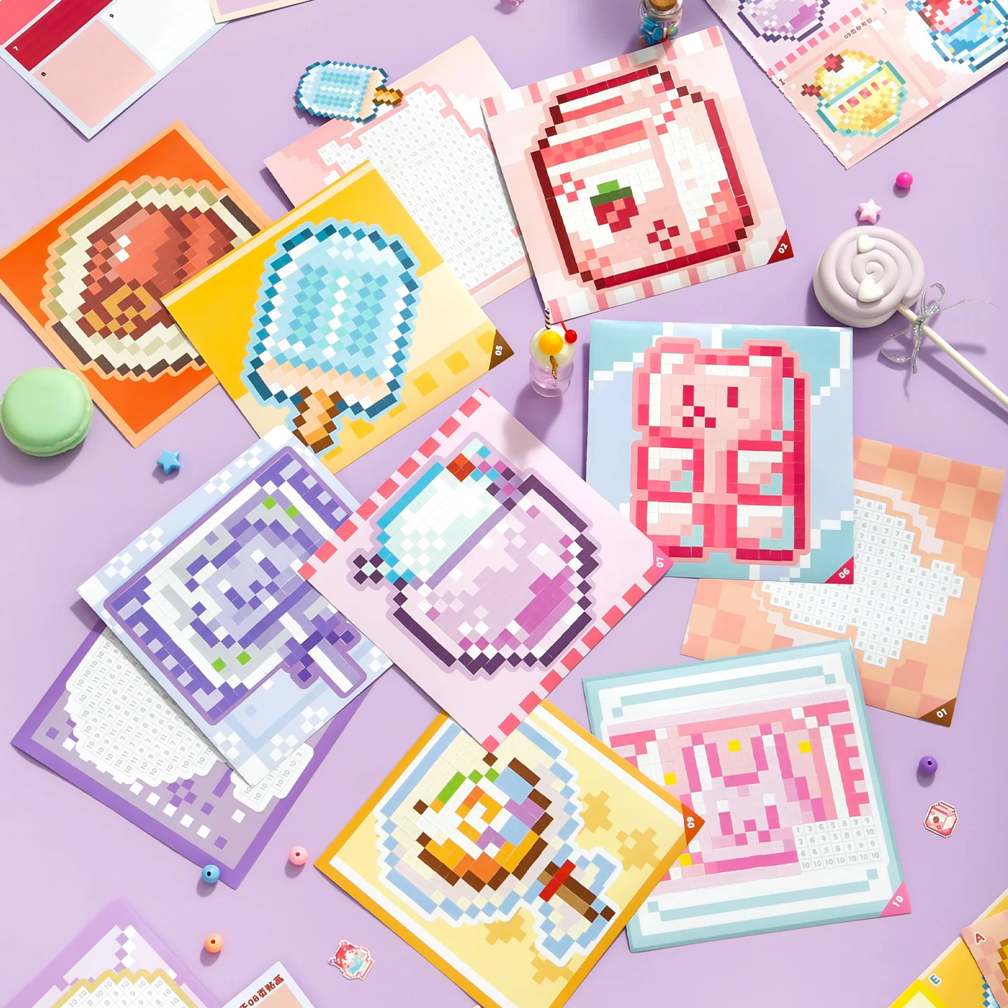 23Sheets/Bag Adorable Pixel Art Pet Themed Collage Stickers For Hand Account DIY Phone Case Decoration Reward Sticker Pack image 6
