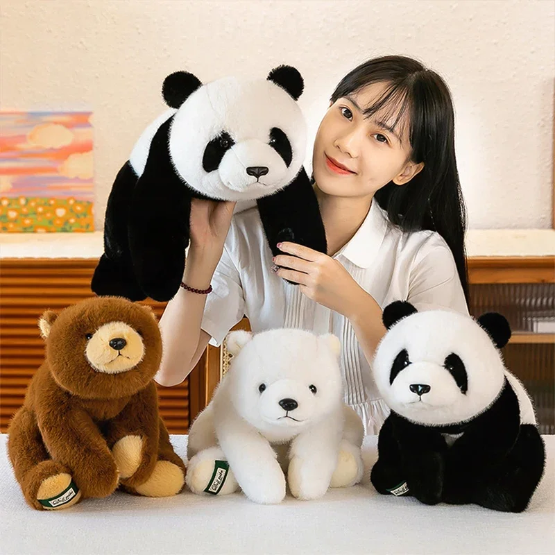 

Kawaii Panda Plush Toy Stuffed Doll Cuddly Pillow for Kids Birthday Gift Soft Cute Plushie for Baby Bedroom Decor