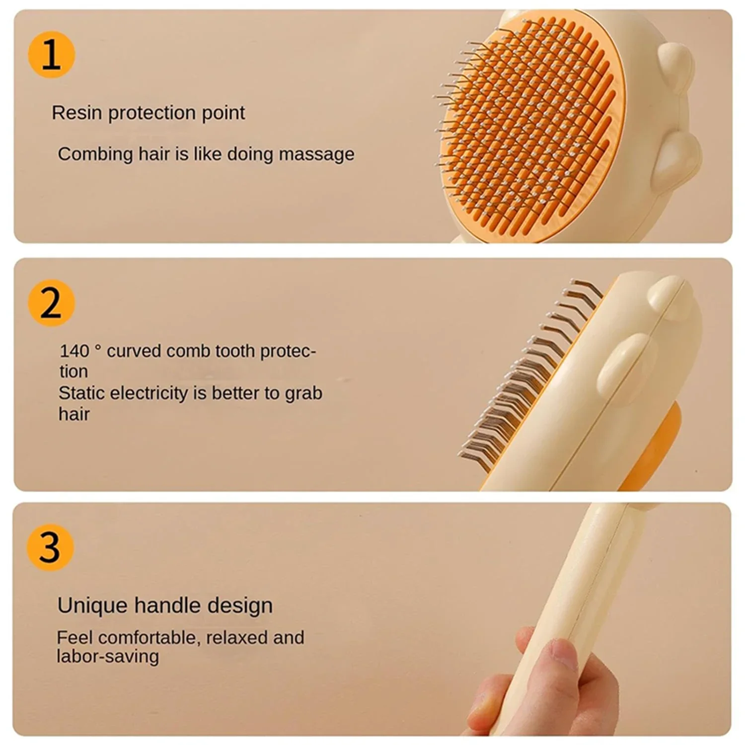 Pet Hair Remover Brush Cat Dog Massage Grooming Comb Needle Brushes Pets Self Cleaning Slicker Tool,Pet Cleaning Care Brush