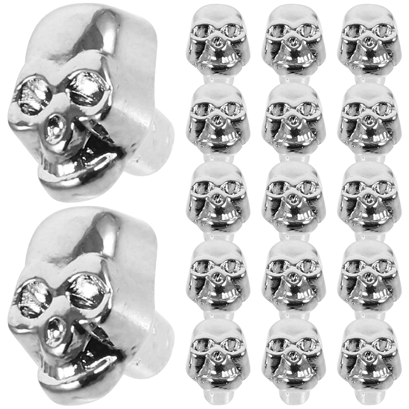 

20 Pcs Skull Rivets Punk Clothing Studs Metal Spikes Diy Bag Rock and Roll