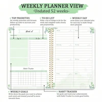 A5 Weekly Planner, Undated Organizer with Weekly Focus, To-Do List, Habit Tracker, Perfect for Work, School, and Productivity 5