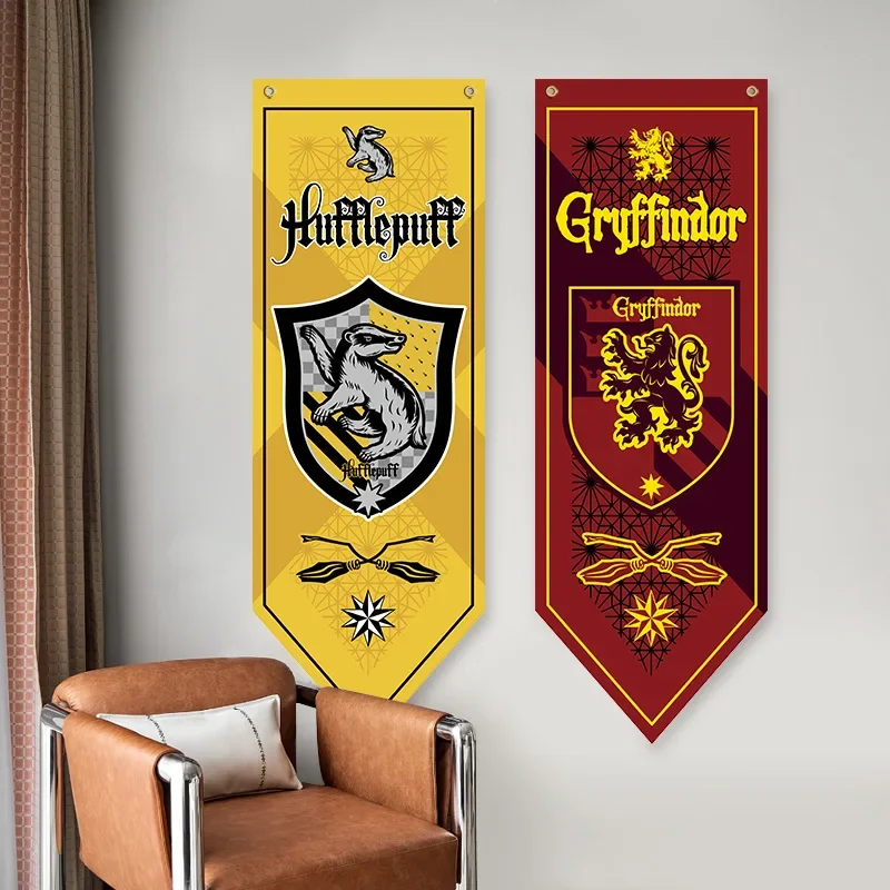 40x120cm Hogwarts Decorative Flag Harries Potters Magic Academy Gryffindor Slytherin Banner Party Supplies Movie Decoration Gift