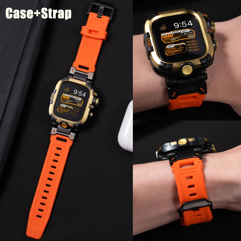 Case+Strap For Apple Watch Ultra3 11 10 9 8 7 6 5 4 HD Glass Waterproof Protective Cover For iWatch 44mm 45mm 46mm 49mm