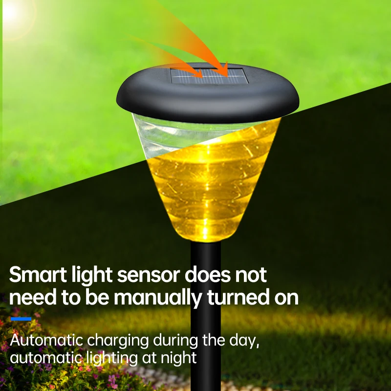 Lampes de chemin solaires étanches à LED, éclairage de jardin extérieur, lumières de paysage décoratives RVB pour pelouses