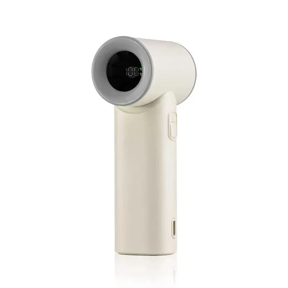 Portable Turbine Handheld Fan USB Charging 4500mAh Battery 5 Gear Wind LED Screen Cooler For Summer Travel Outdoor Use