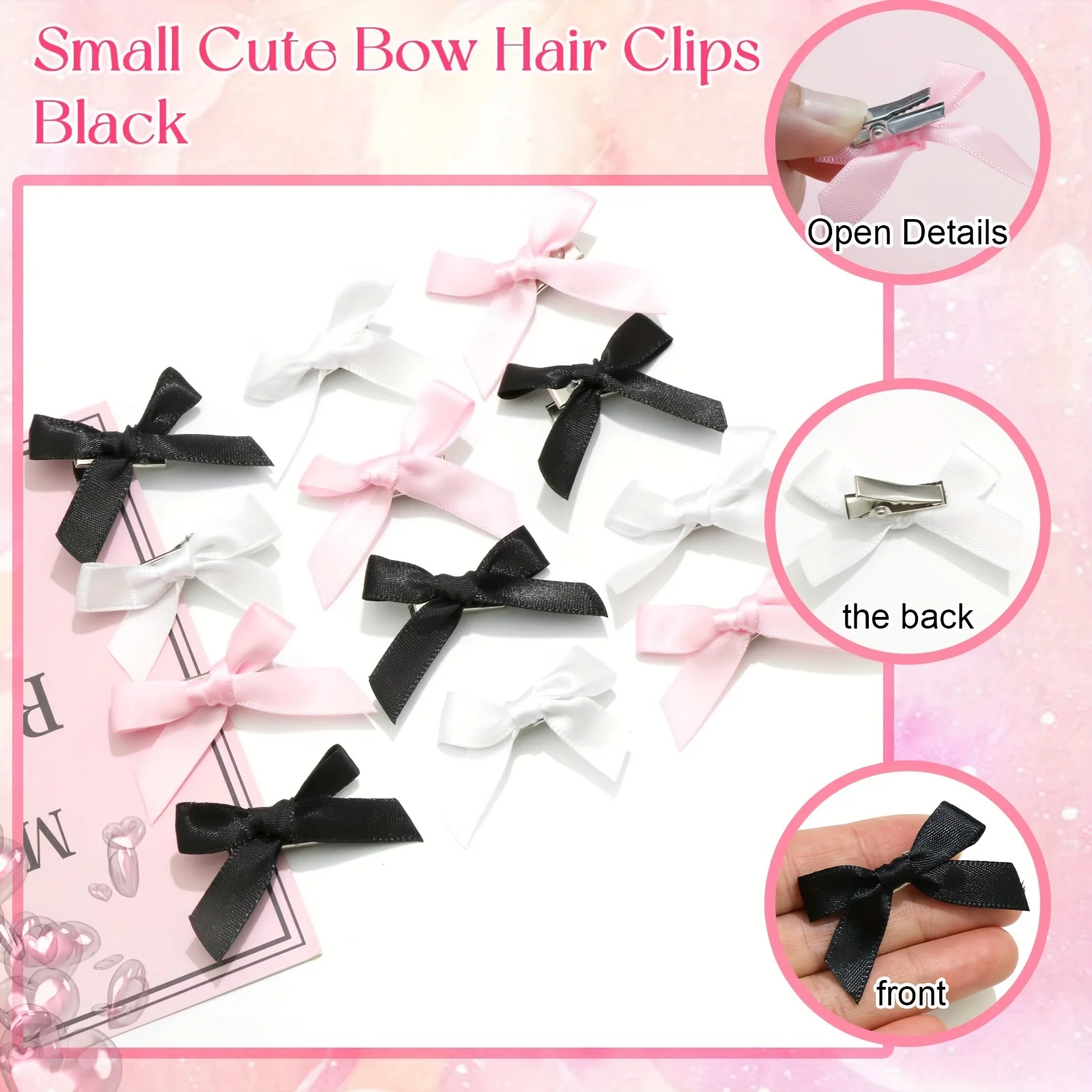 2-30Pcs Kinder Süße Weiße Farbe Mini Bowknot Mit Haar Clip Baby Mädchen Ballett Stil Band Geflochtene Haar zubehör Großhandel – Detail 1