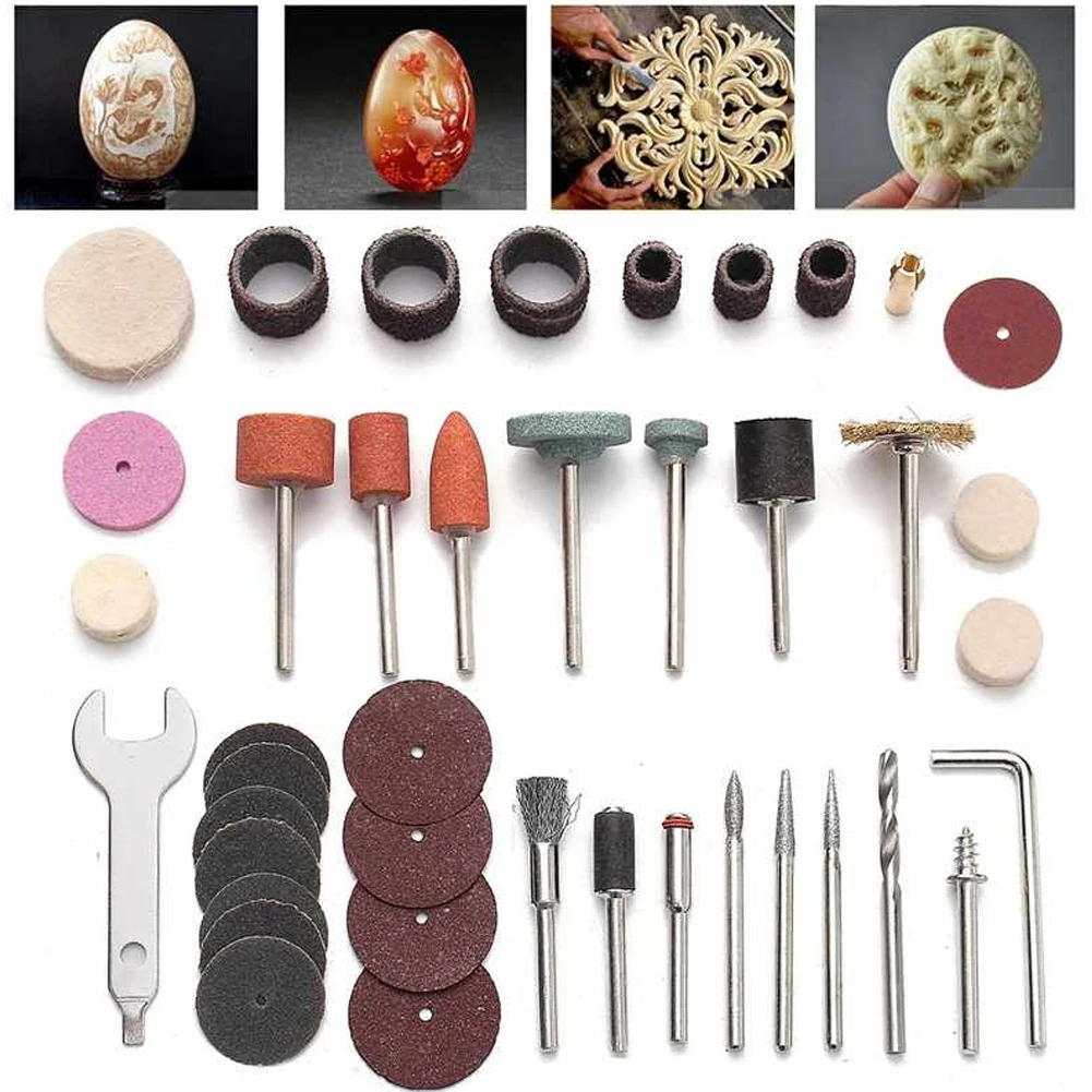 Imagem -06 - Mini Broca Elétrica Multi Ferramenta Rotativa Acessórios Conjunto Moagem Polimento Rotativo Kits para Acessório Dremel 40 Peças