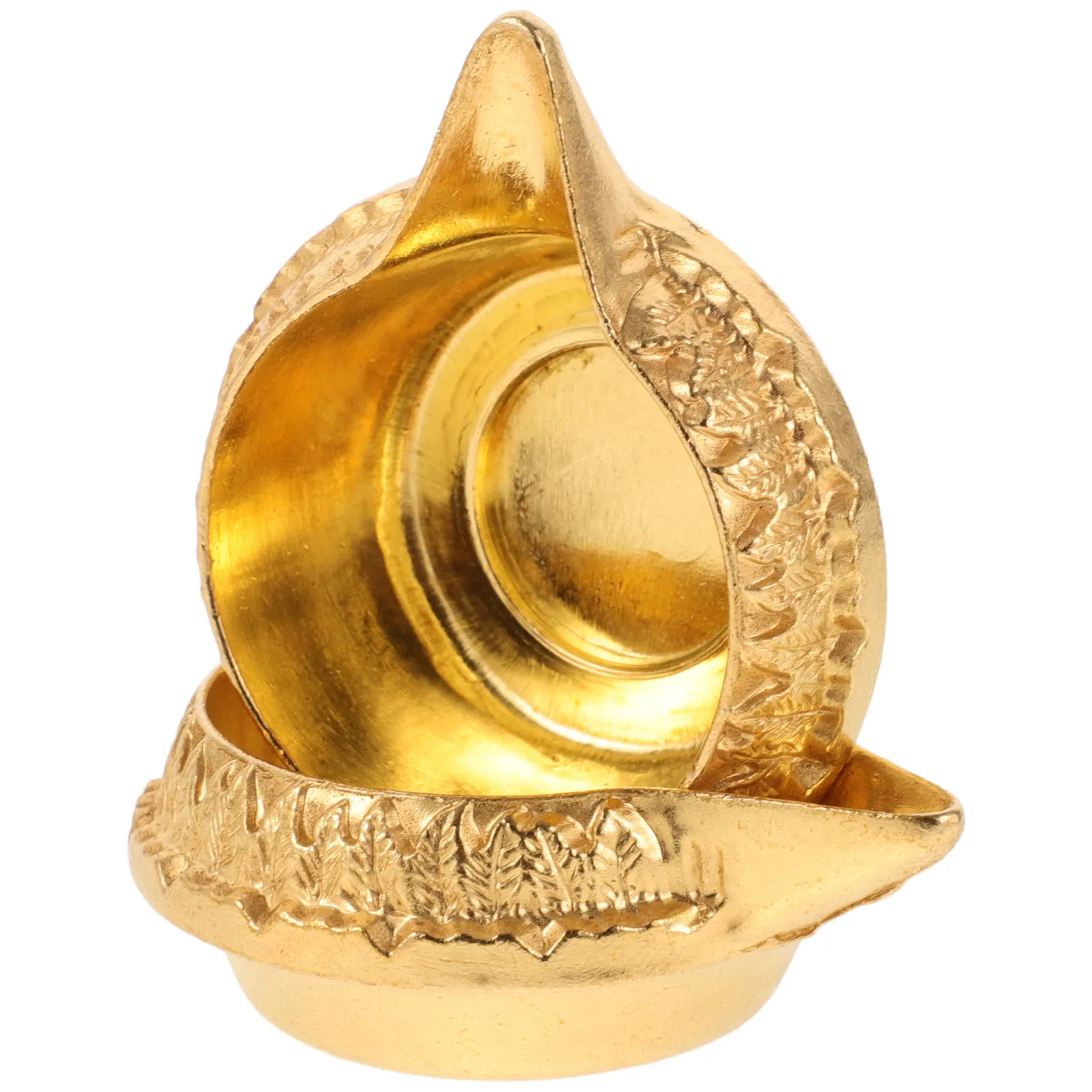 2Pcs Elegant Lotus Oil Lamp Handcrafted Alloy Butter Lamp for Spiritual Practice Home Decor Diwali Festive Temple Office