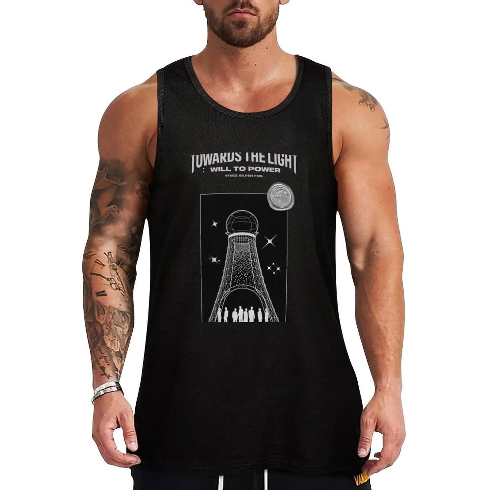 VERS LA LUMIÈRE : WILL TO POWER Ateez KPOP Tank Top Essential Tank Top Débardeur décontracté en coton sans manches